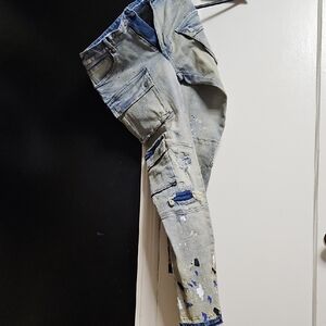 Men's Urban Patchwork Skinny Jeans